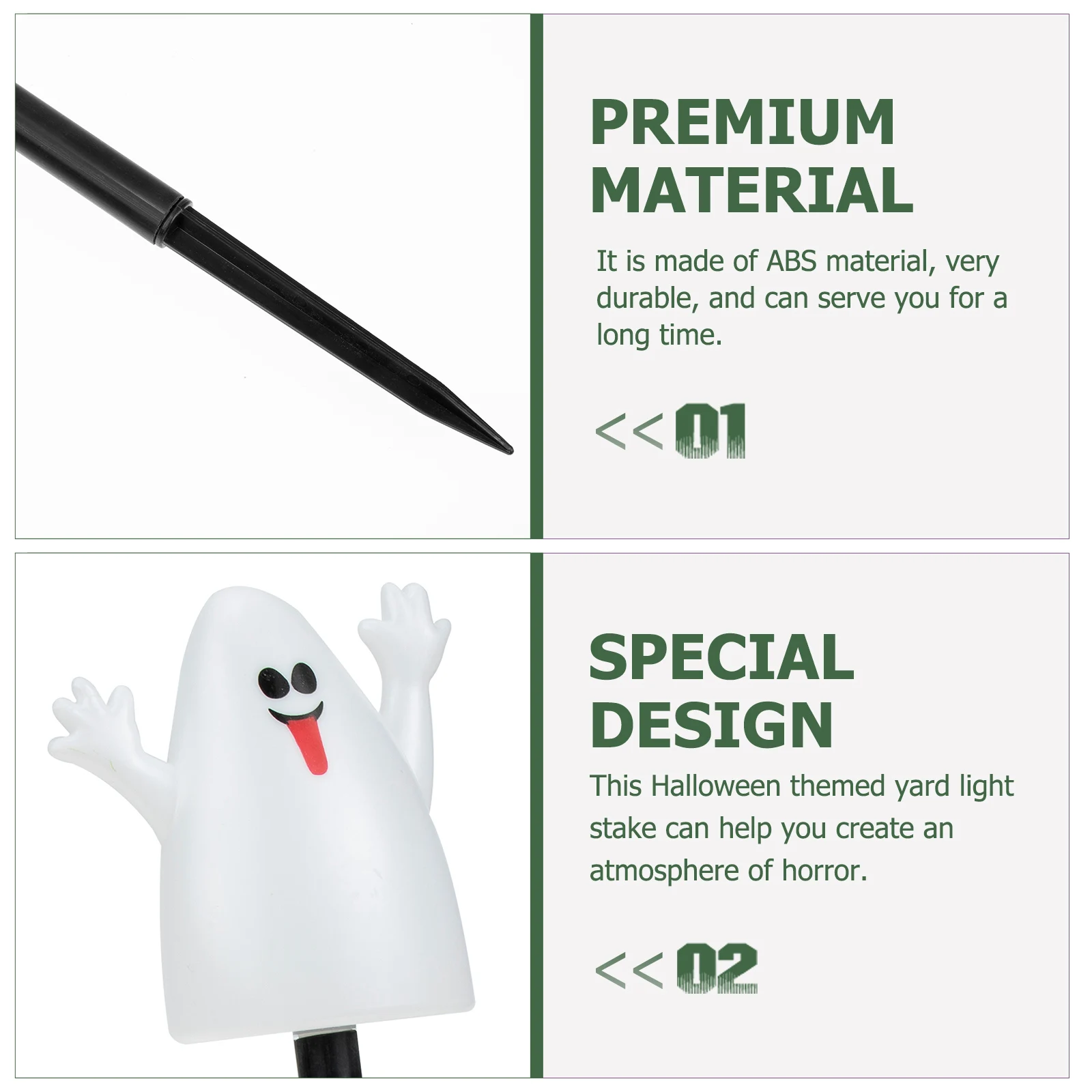 

5 Pcs Ghostly Lights Outdoor Yard Decors Solar Halloween Lawn Signs Decorations Garden Supply Supplies Stakes