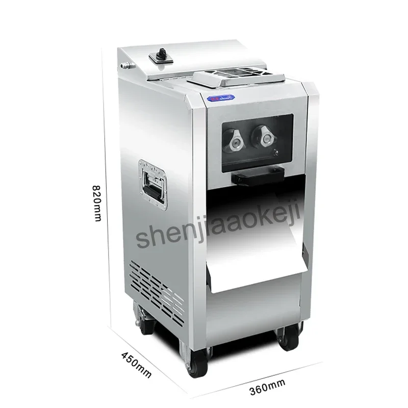 220 V elektrischer Fleischschneider, kommerzieller elektrischer Schredder, 220 kg/h, Multifunktions-Gemüse-Fleischschneidemaschine