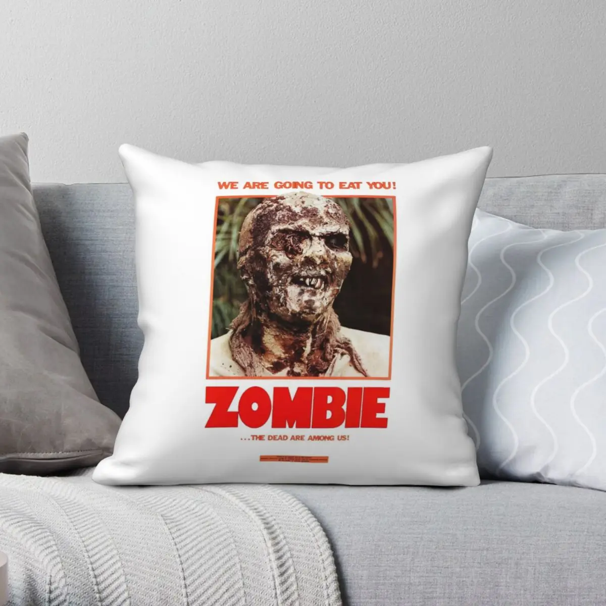 Zombie Flesh Eaters Square Pillowcase Polyester Linen Velvet Creative Zip Decor Sofa Cushion Cover