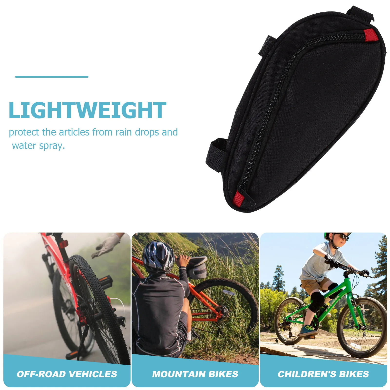 Waterproof Lightweight Triangle Bike Front Bag Large Capacity Cycle Frame Pouch for Cellphone Sunglasses Gloves Purse Bike