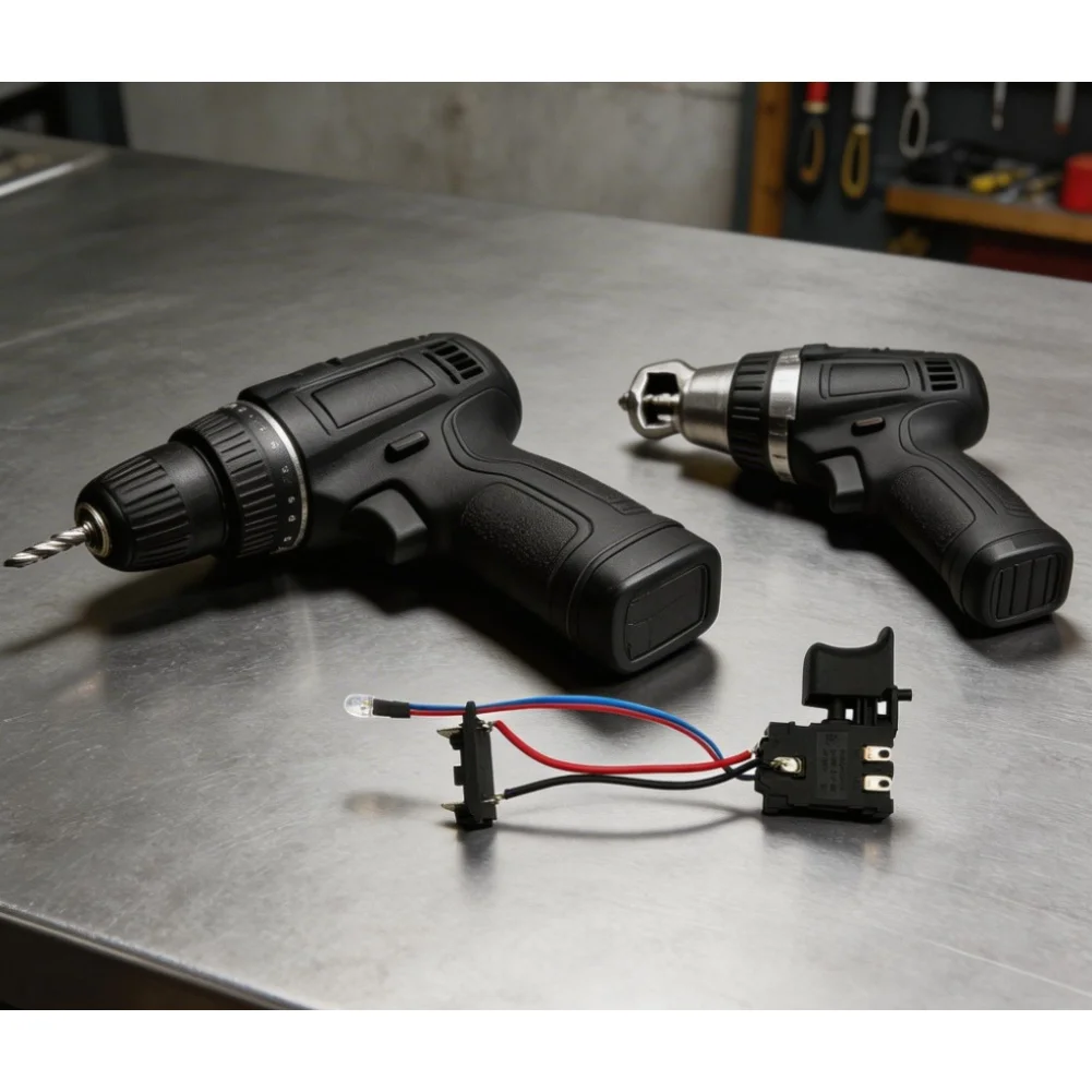 Quick Power On Off Control For Drill 21V Power Switch Wide Compatibility Plastic Housing Lightweight Ergonomic
