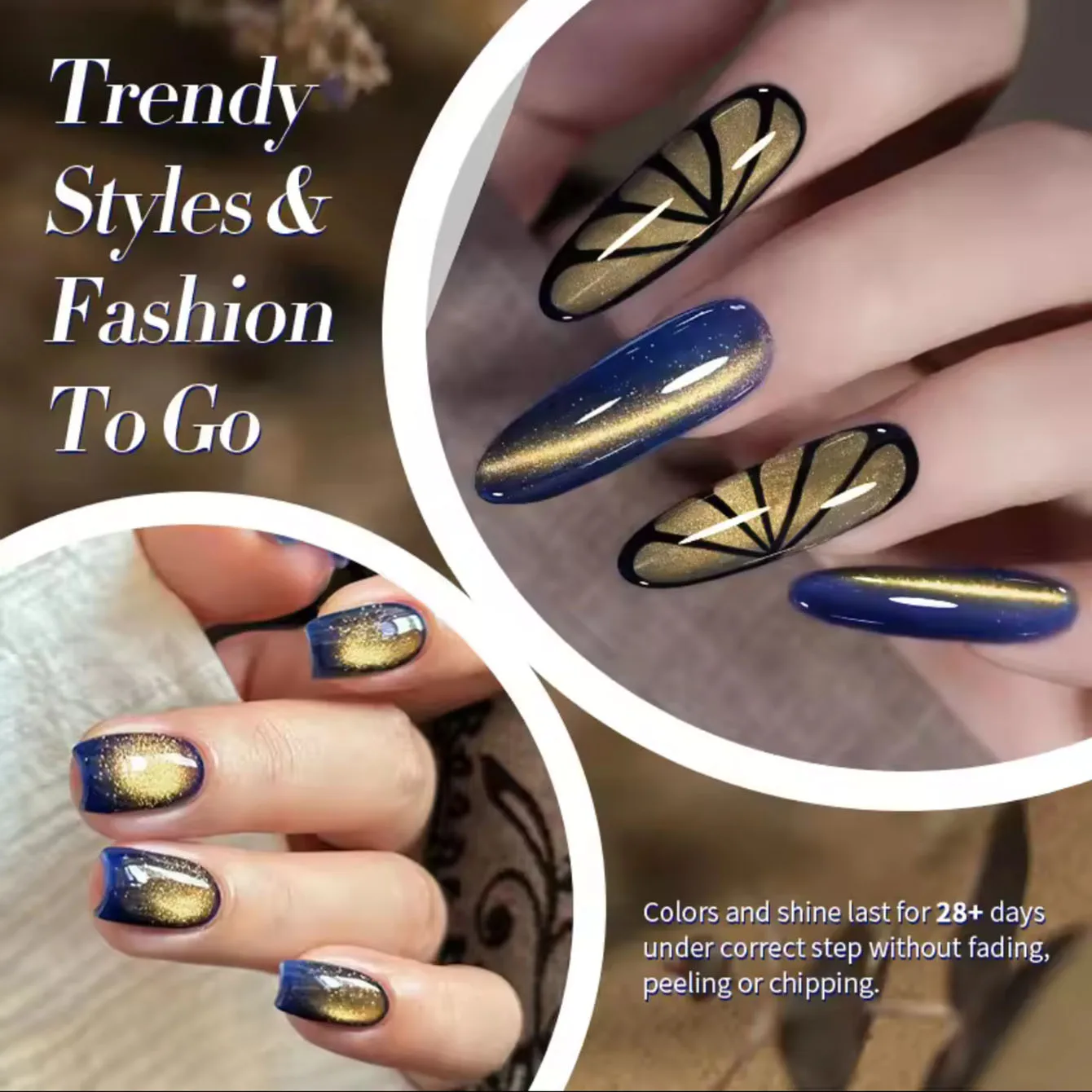 MIANEL 10ML 2025 New Gemstone Blue Glass Bead Cat Eye Gel Nail Polish High-Density Magnetic Powder Professional Manicure Use