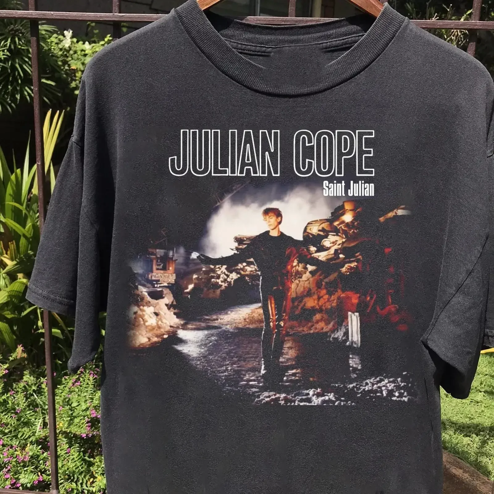 Maglietta Julian Cope Saint Album TOUR taglia intera CS349 vintage Washed Comfortable Casual fashion Slightly Stretched