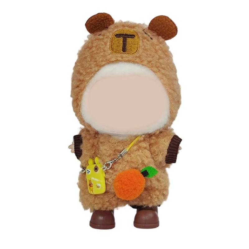 

Мини-плюшевая кукла 15-17 см, одежда для Labubu, аксессуары для костюма для Кореи Kpop Exo Idol V1 V2, комбинезон, комплект одежды в подарок