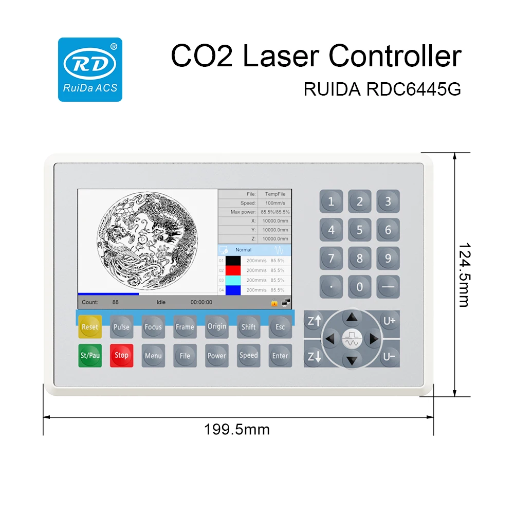 

Get Ready Ruida RDC6445S Co2 Laser DSP Controller System for CO2 Laser Cutting and Engraving Machine 4 Axis Upgrade RDC6442 RDC6