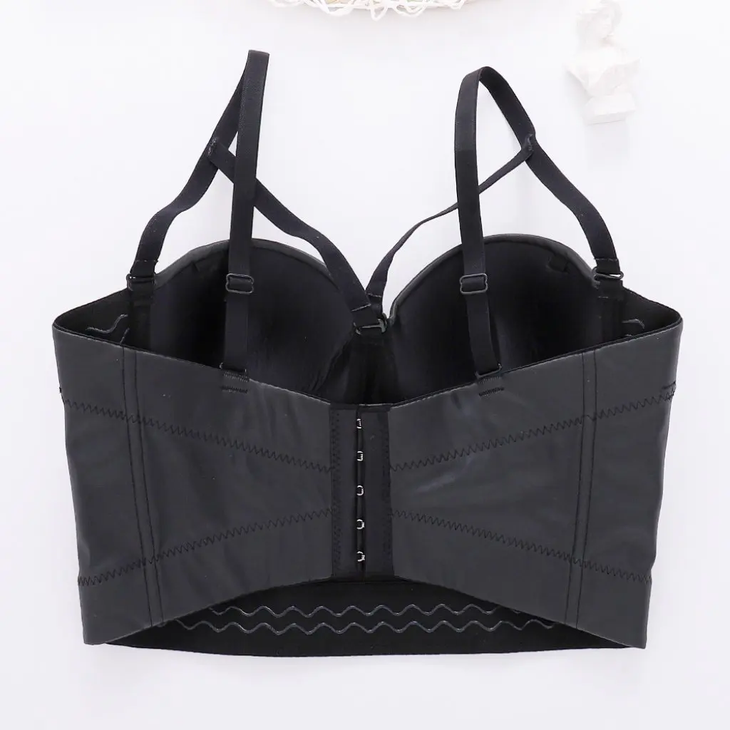 

Women's PU Leather Camisole Shaping Bra Prom Performance Bouncy Tube Top Fashionable Style Popular on