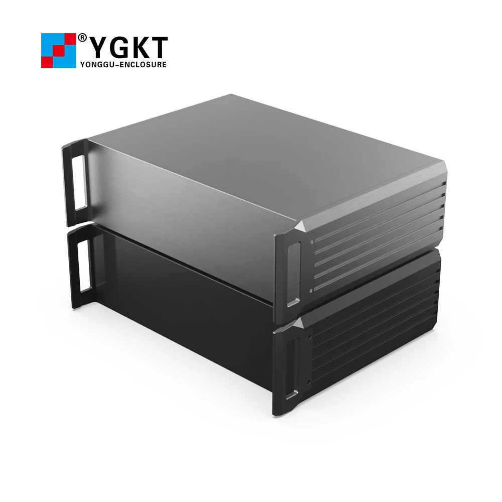 YGS-G17 445*3U-300mmDigital Communications Aluminium Box Custom Dimension Enclousre Camcorder Metal Housing 445W3U300L