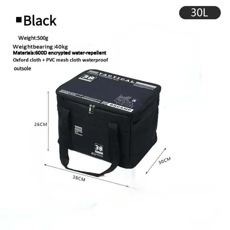 30L/42L/56L Isolierte Wasserdichte Taktische Campingtasche Faltbare Outdoor-Picknick-Aufbewahrungsbox mit Großer Kapazität für Feldküchenutensilien