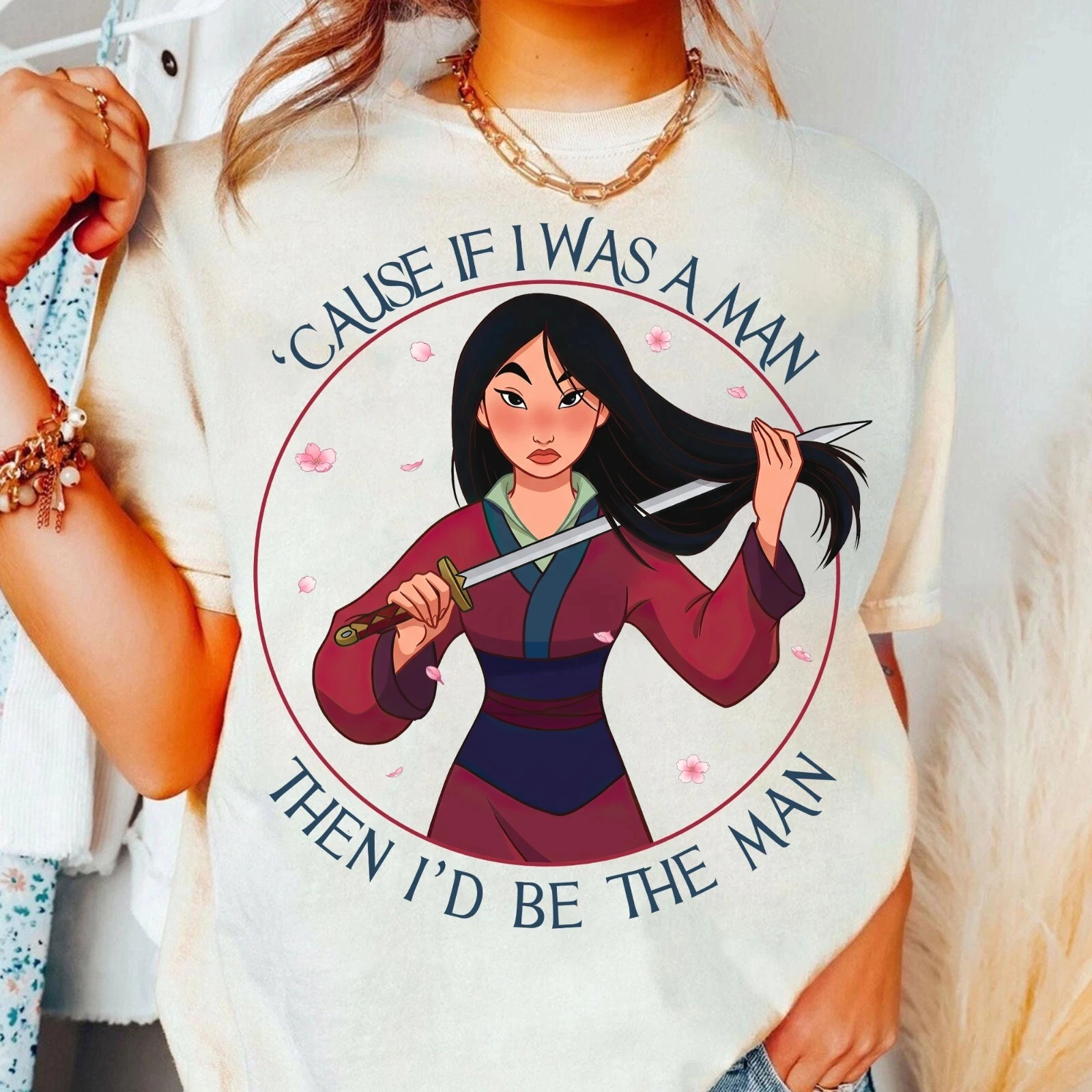 

Mulan Shirt, Disney Princess Shirt, Unisex T-shirt for Adults and Children High-quality cotton top T-shirt y2k clothes
