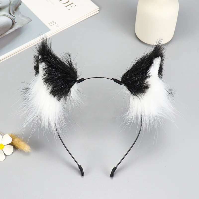 Kawaii Fox Ears Headband Anime Cat Ears Headdress Cosplay Accessories JK Girl Halloween Party Cosplay Props Hair Hoop Headwear