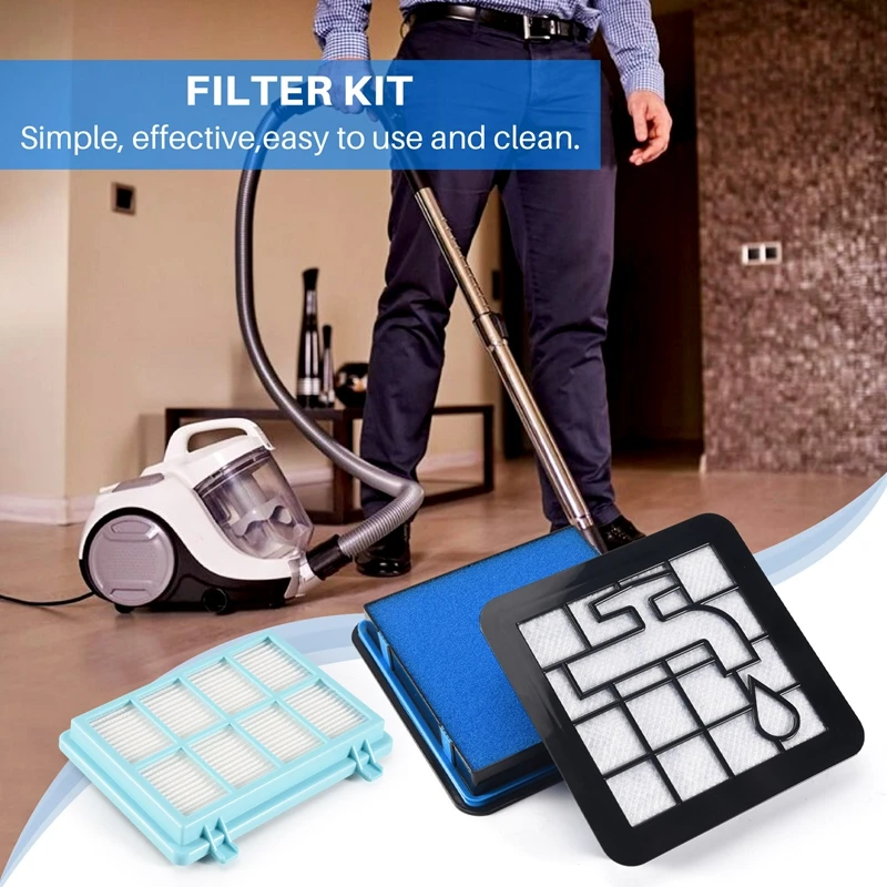 Pack of 2 Filter Set for Compact FC9331 FC9332 FC8010 Vacuum Cleaners-A49I image 5
