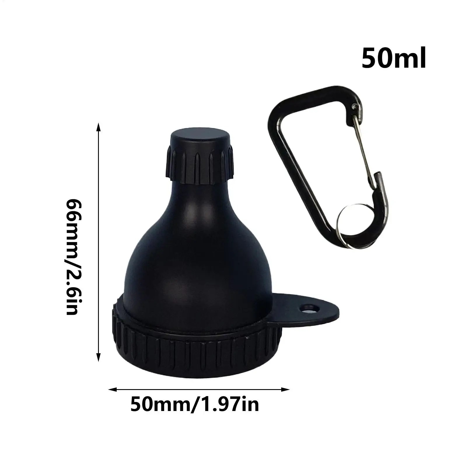 50ml Protein Powder Bottle Leak Proof Reinforced Caps Powder Box Health Funnel With Carabiner Sports Protein Powder Container