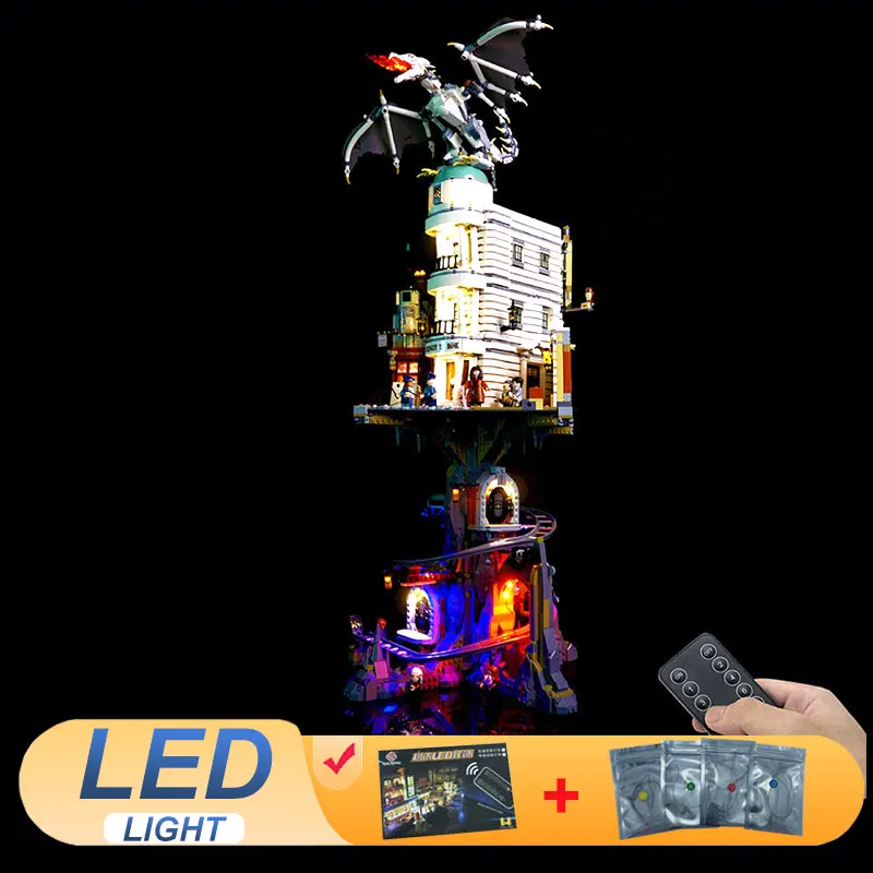 Комплект светодиодных фонарей для LEGO 76417 Gringotts Wizarding Bank, идеи ламп, подарок «сделай сам» (не включает строительные блоки, наборы кирпичей, наборы моделей)