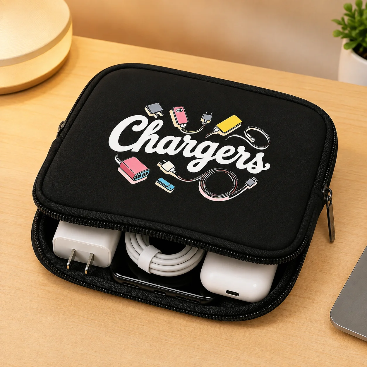 Travel Cable Organizer Compact Electronic Accessories Bag Portable Charger Storage Pouch Tech Case for Cables Earbuds Adapters