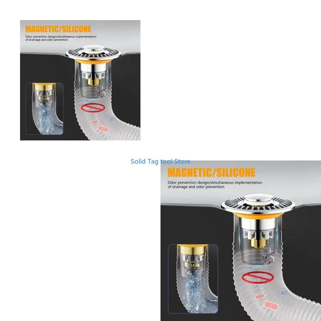 

4XFD Сливные сердечники для умывальника Фильтр для ванной комнаты Сливные пробки для раковины для душа Нажимные сердечники для