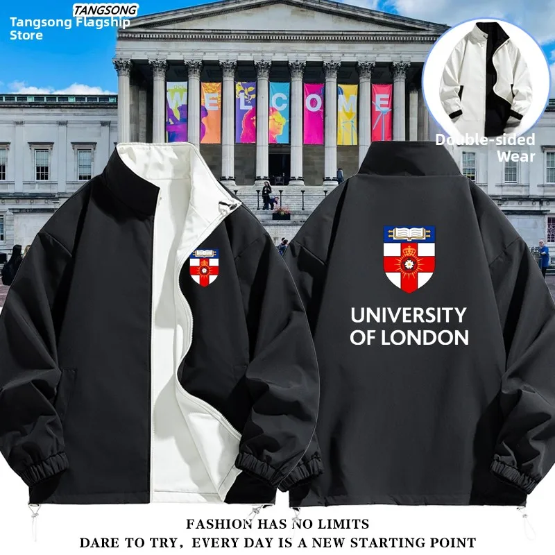 

Двусторонняя куртка Cambrie Ox Universi Nearby High School из модного полиэстера с длинными рукавами и молнией