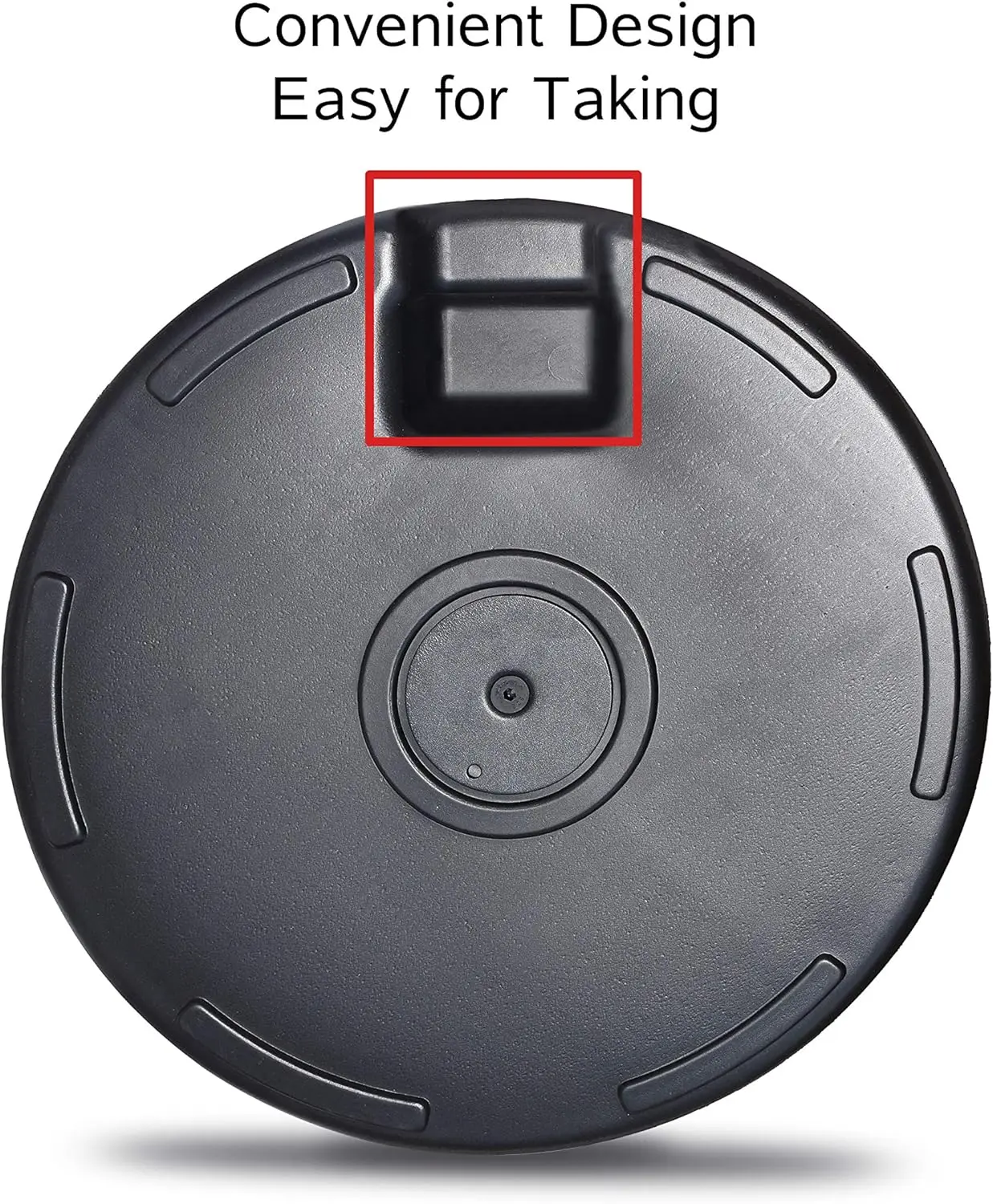 قاعدة مظلة مملوءة بالماء، حامل مظلة خارجي شديد التحمل (أسود) #5