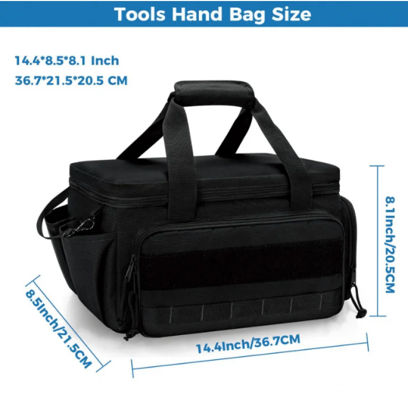 Portable Heavy-Duty Tool Bag, Handmade Storage Bag, Multifunctional Work Bag (No Tools Included)