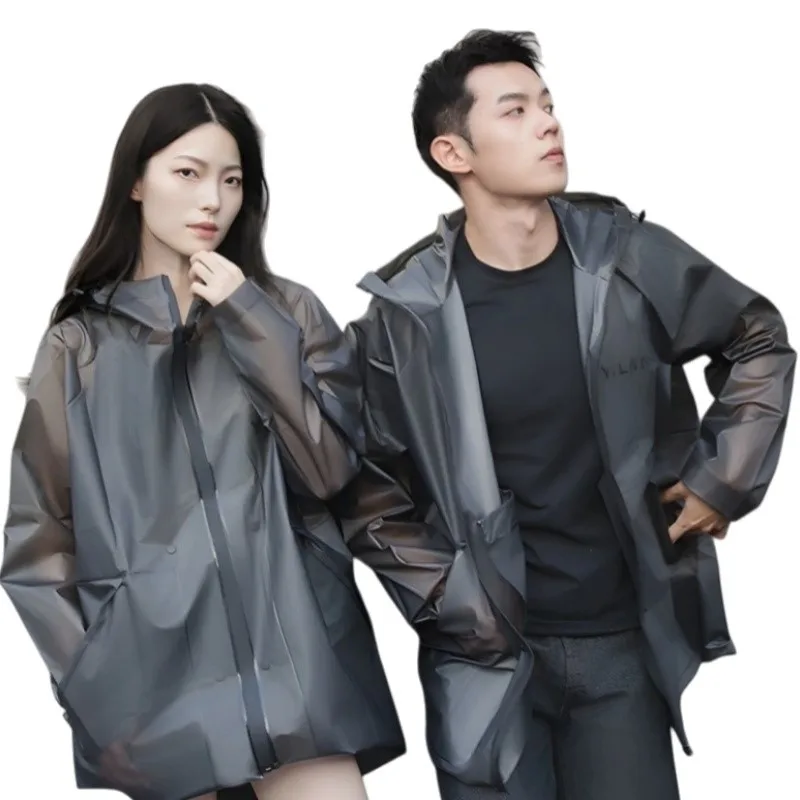 Unisex TPU Raincoat, Adjustable Convertible Length Foldable Rain Jacket for Motorcycle Electric Scooter Outdoor Concert
