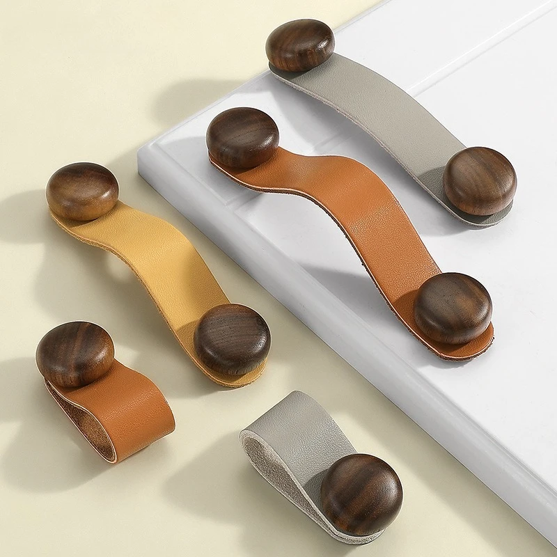 Nordic Beech Wooden Drawer Handle Cupboard Knobs Kitchen Cabinet Door Knob Furniture Handle Dresser Wood Knob