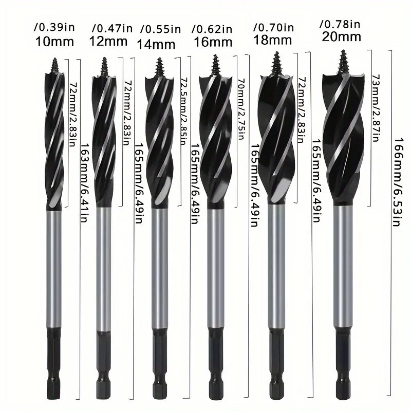 Cross Hex Tile Drill Bits Set 10-25mm Glass Ceramic Concrete Hole Opener Brick Hard Alloy Triangle Bit Concrete Drilling Bits