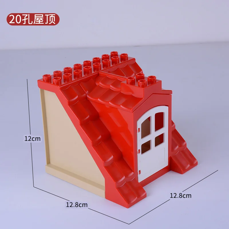 MOC Big Particle Roof Doors Tiles Wall Building Block Set City Accessories Brick Large size Duploes Compatible Duploe Toys