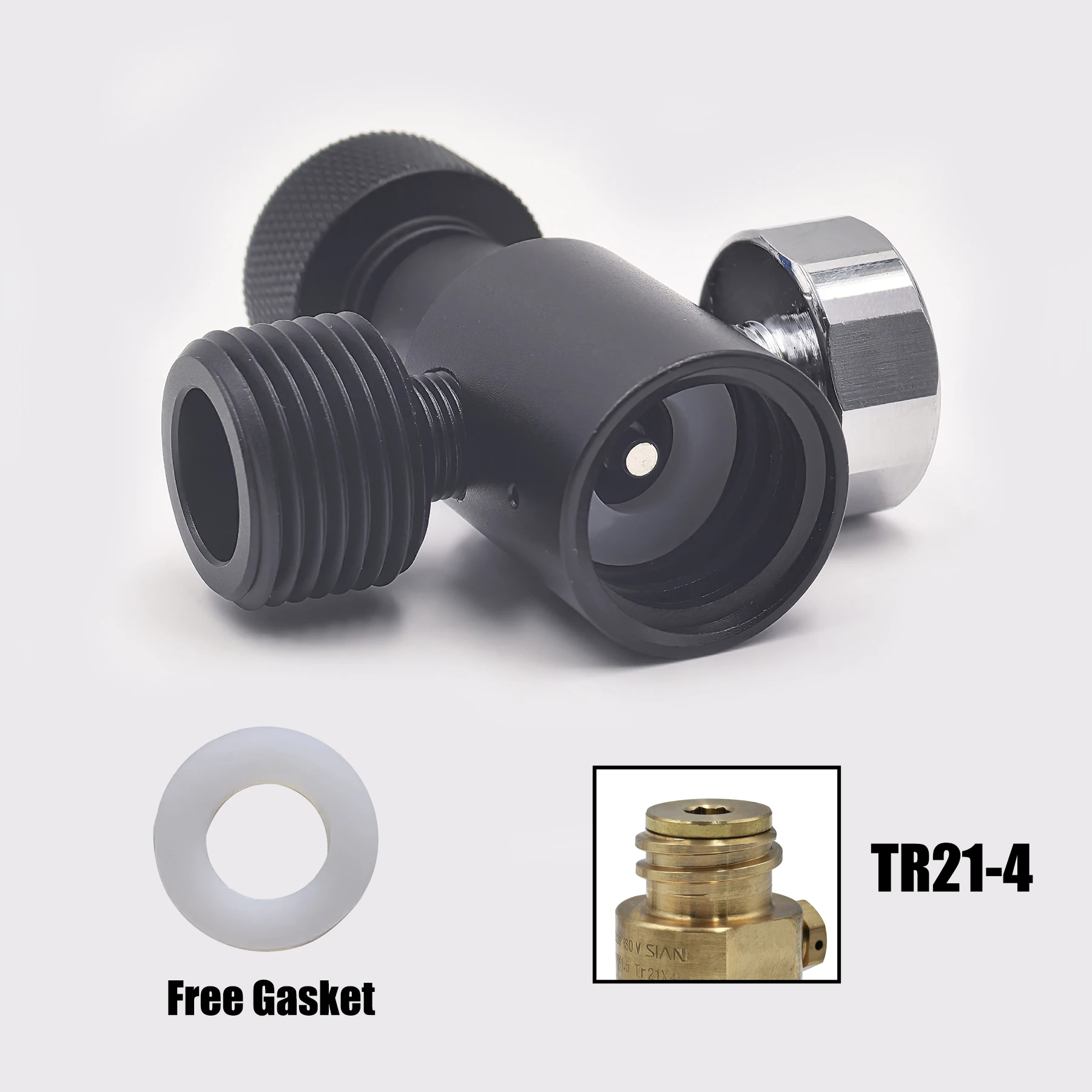 Neues Modell Soda Wasser CO2 Zylinder Nachfülladapter Stecker Gasregler Tank Aquarium Homebrew Tr21-4 auf W21.8-14