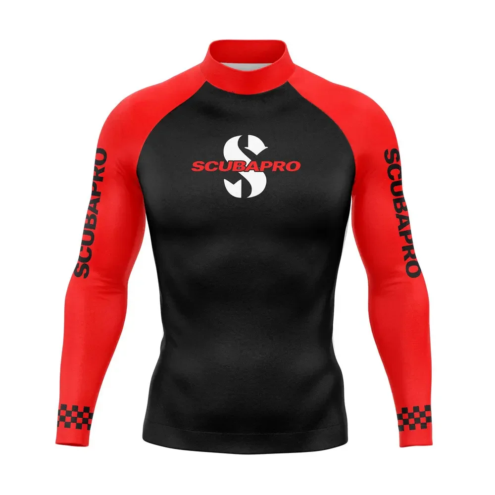 Męska koszulka surfingowa z długim rękawem Rashguard Upf 50, chroniąca przed słońcem, szybkoschnąca, oddychająca, obcisła koszulka do pływania, lato