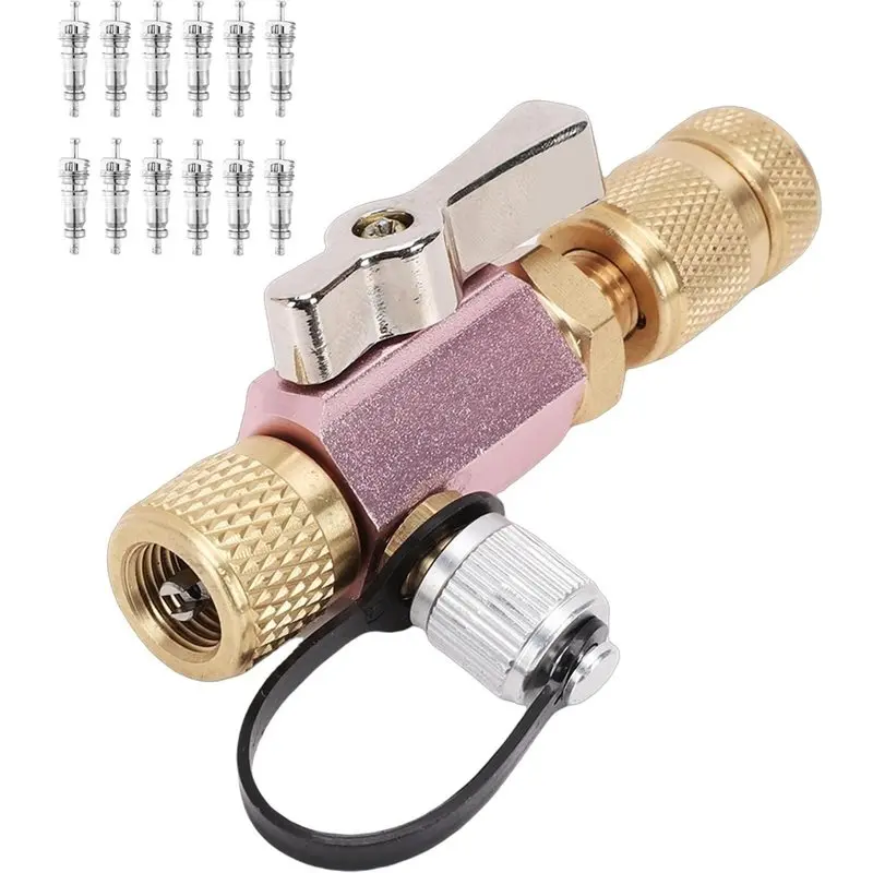 A94E-HVAC Valve Core Removal Tool With 12 Cores 1/4