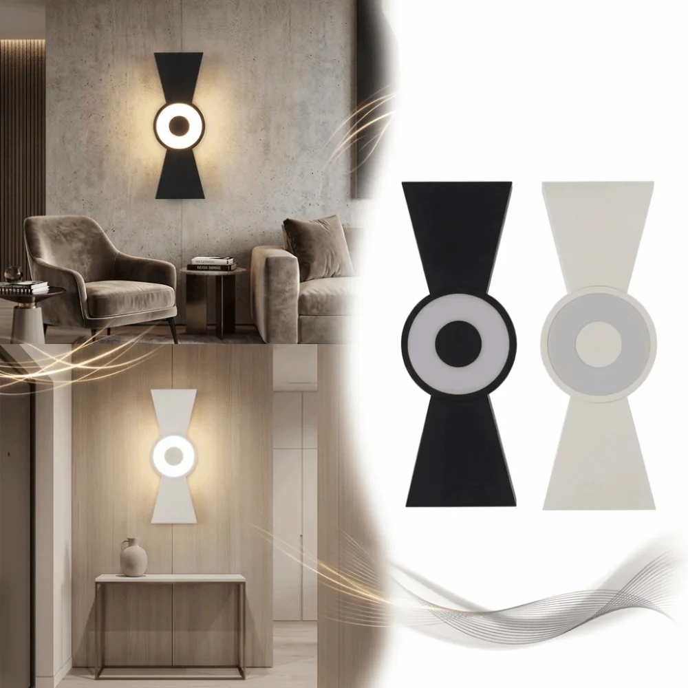 Waterproof LED Outdoor Wall Light Rust Resistant Aluminum Alloy Housing Waterproof Wall Sconce Bowtie Shape Soft Warm Light