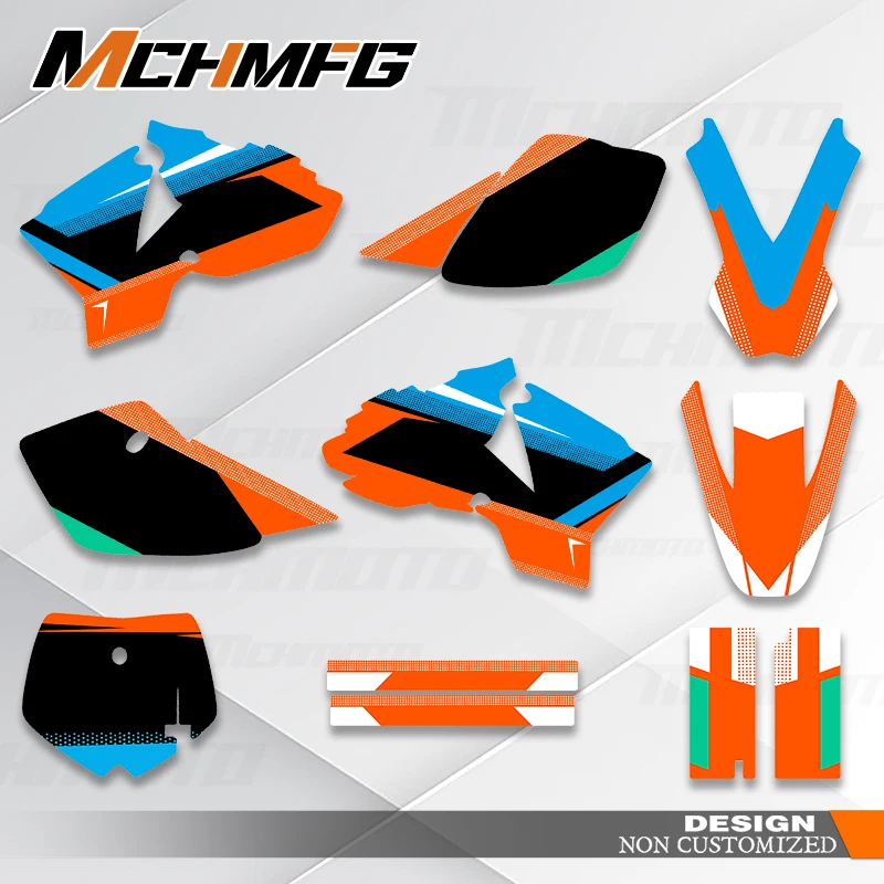 MCHMFG Custom Graphics Decal Sticker For KTM SX50 2008 2007 2006 2005 - 2003 2002 Number Name Custom 022