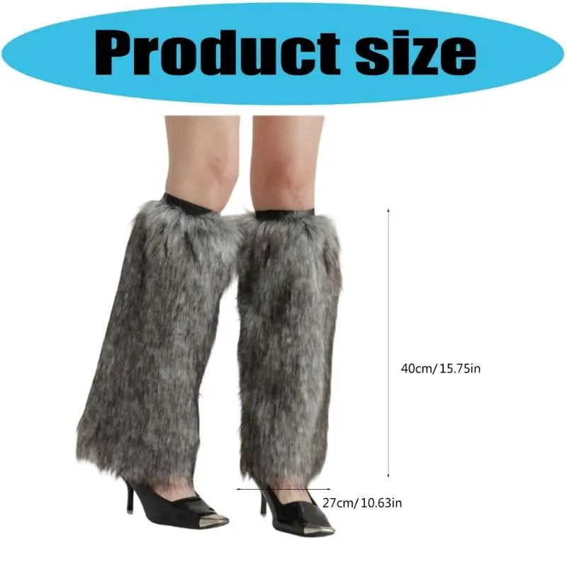 652F Fursuit 의상 다리 따뜻하게 신축성 커프스 어린이를위한 다리 보호대 성인 추운 날씨 무대 공연 다리 커버
