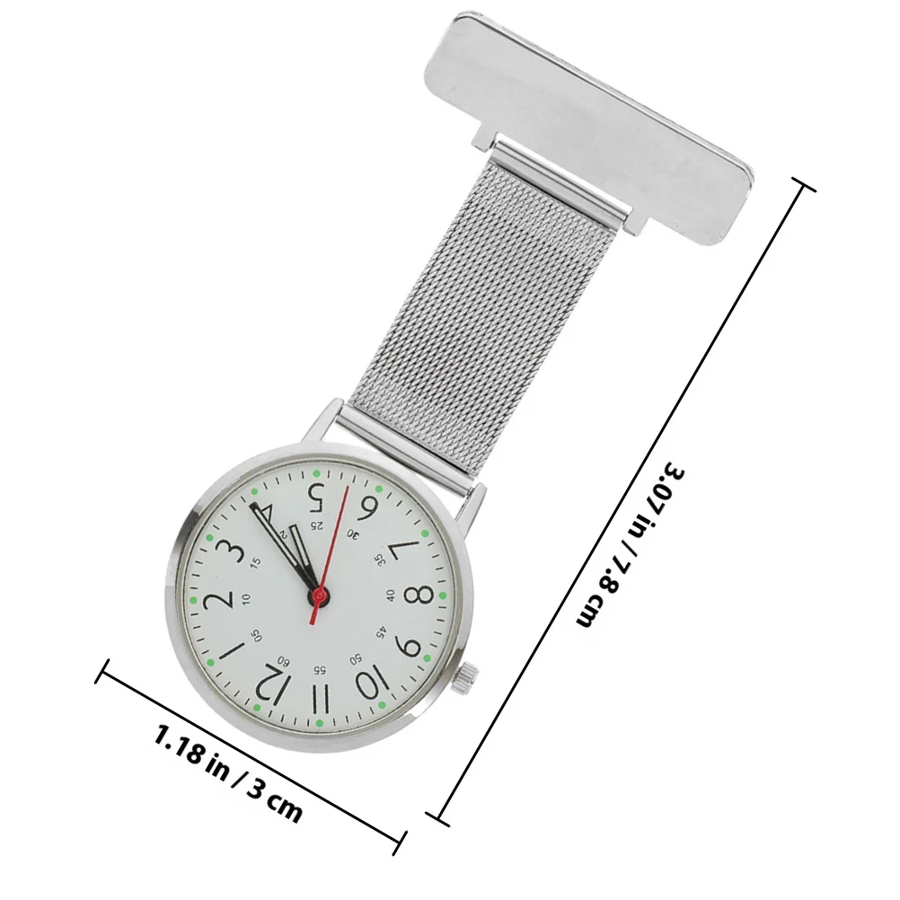 2pcs Nurse Hanging Lapel Nurse Clip On Pin Nursing Watch Clip On Fob Women'S Timepiece Brooch Pendant Nurses Watch