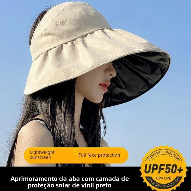 nouveau-chapeau-de-soleil-d'ete-a-large-bord-couleur-unie-masque-facial-en-plastique-noir-empilable-protection-uv-sac-d'isolation-thermique-marque-numerique