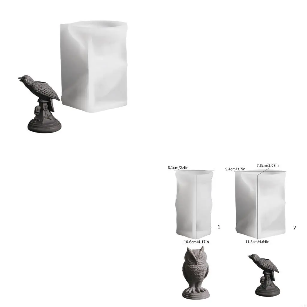 

Premium Silicone Stylish Owl Mold Easy Demolding Crafting Tool For Resin Jewelry Soap Plaster Decorative Art