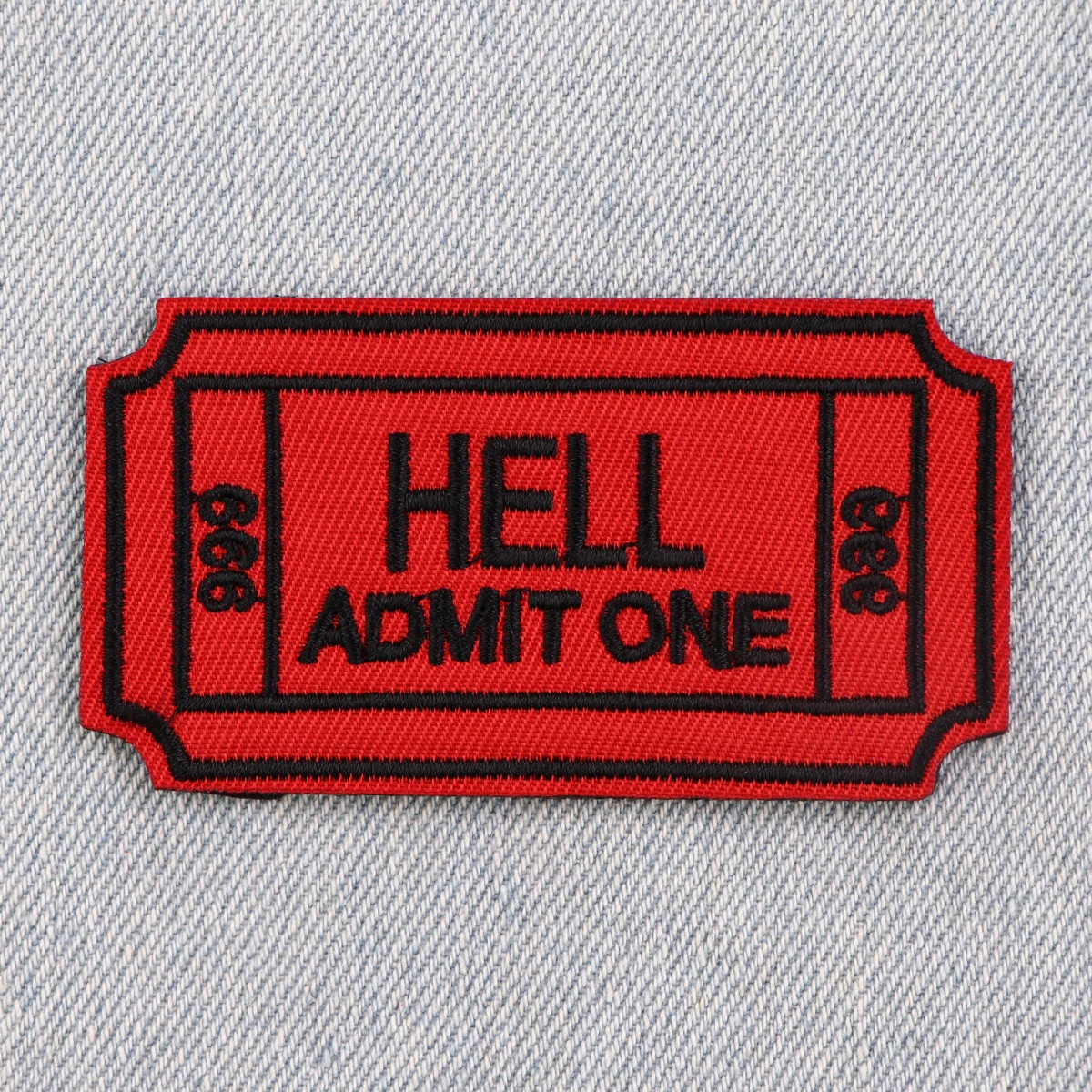 Red Tickets Patch For Clothing Iron On Patch Clothes Embroidered Patch Garment Apparel Accessories Sewing Stickers Jacket Badges