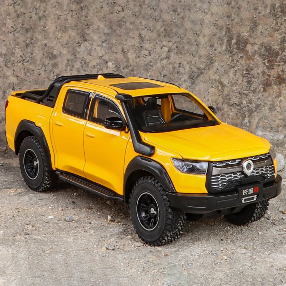 

1/24 Great Wall Pao Alloy Car Models Toys Metal Die-cast Doors Opened Shock Absorption Pickup Truck Models Toys for Kids