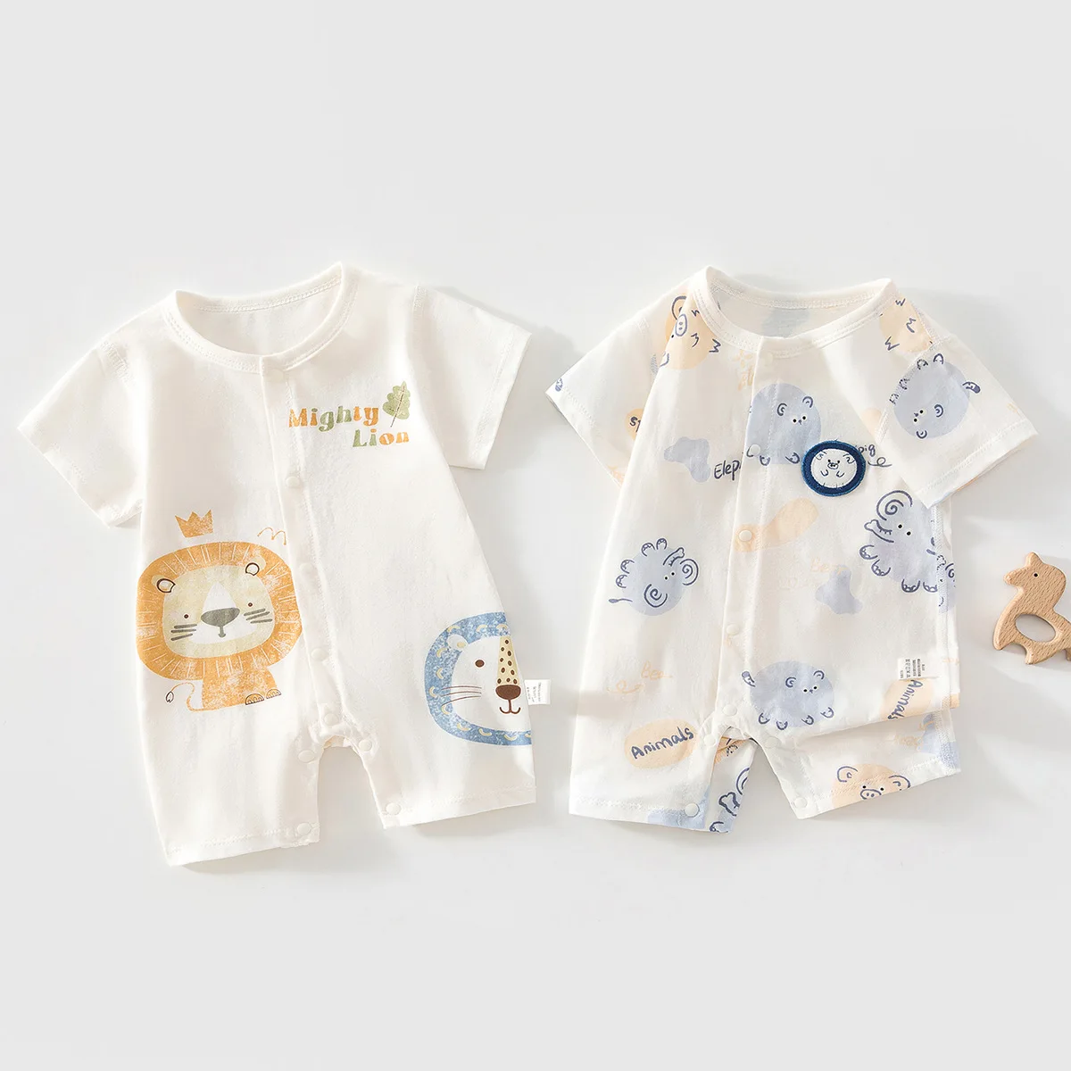 Baby Clothes Summer Short Sleeved Thin Crawling Clothes High-quality Pure Cotton Jumpsuit Ultra-thin Breathable Baby Clothes