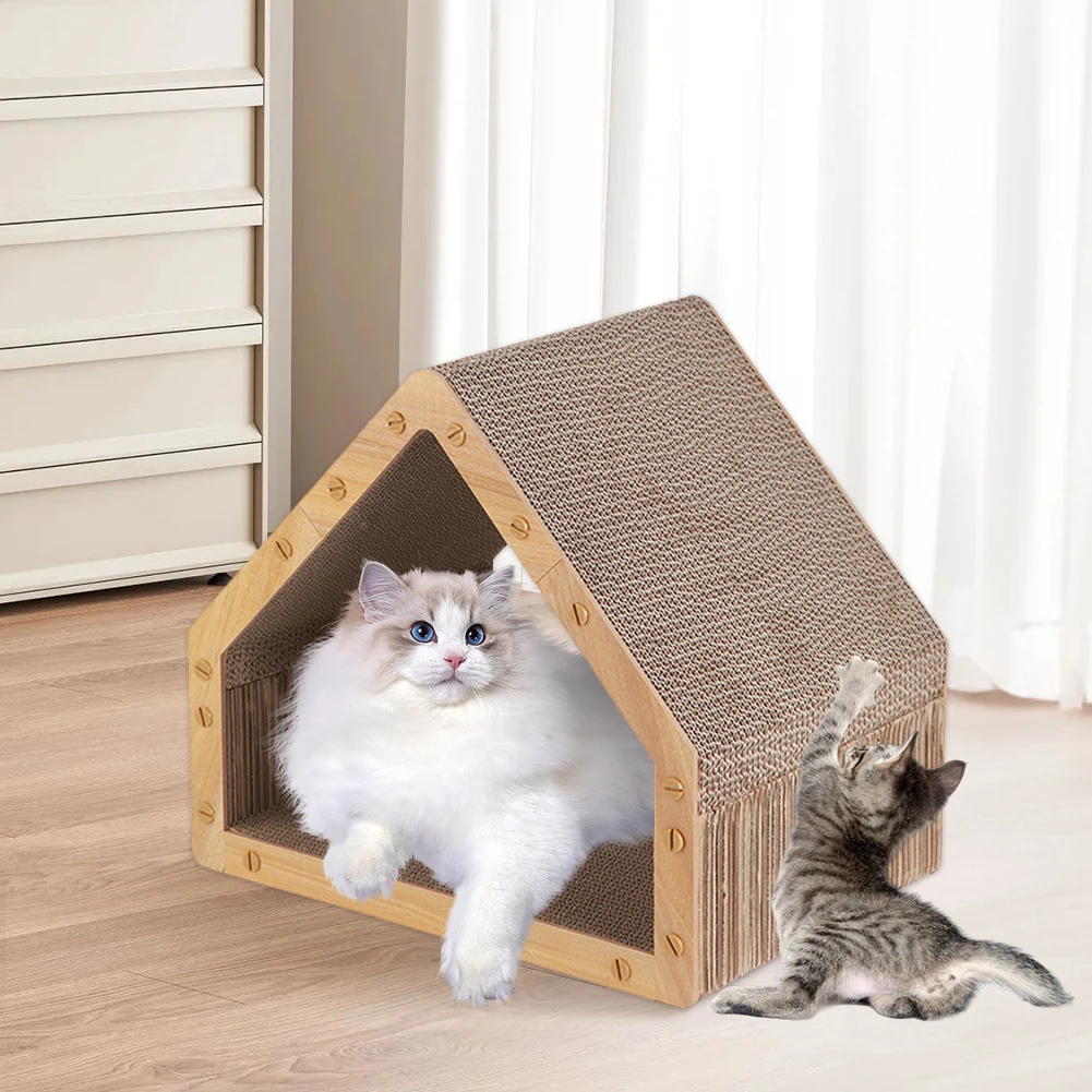 

Cat Scratcher House Cat Scratching Post Vertical Cat Scratcher for Indoor Cats & Kittens