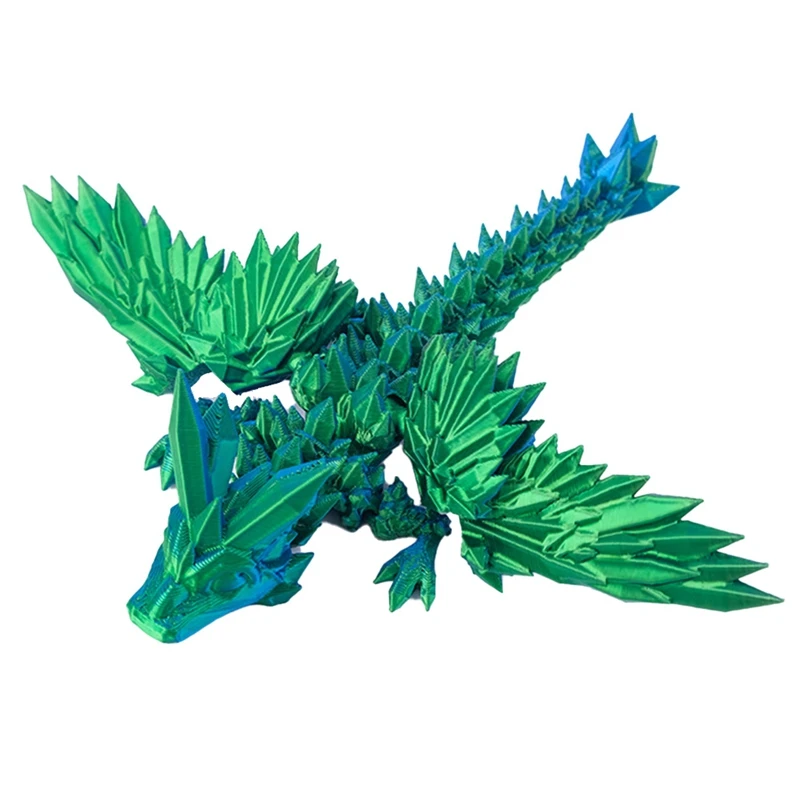 3D Printed Gemstone Dragon Gift Gradient High-End Figure Eco-Friendly Crystal Dragon Trendy Toy Figure