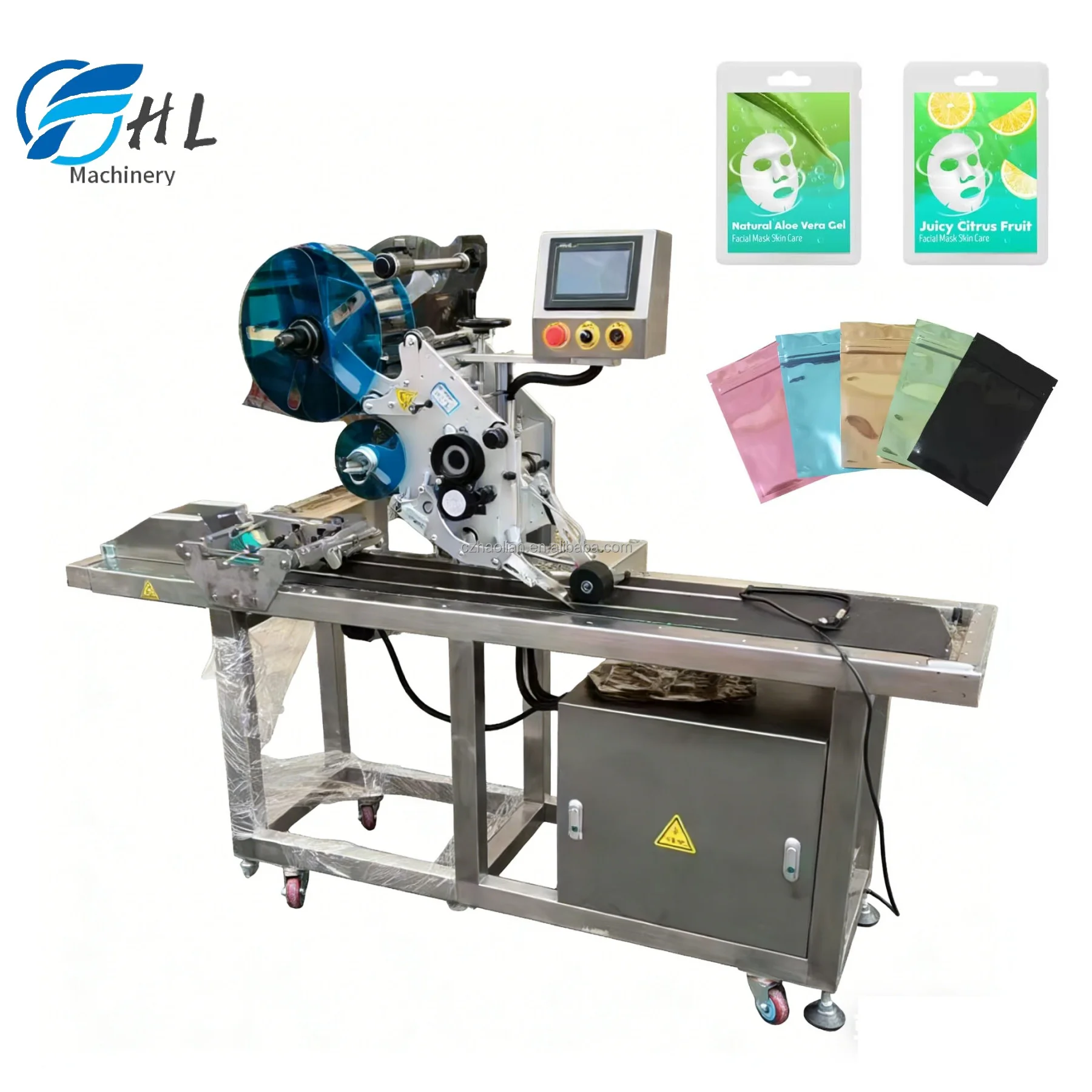 Price Label Printer Sticker Machine for Small Business, Automatic Bag Box Bopp Flat Surface Labeling Printing Machine