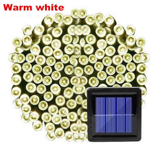 Guirxiété solaire à 20LED pour décoration de jardin, lumière dégradée, guirxiété lumineuse étanche, fête de Noël, extérieur, 5m