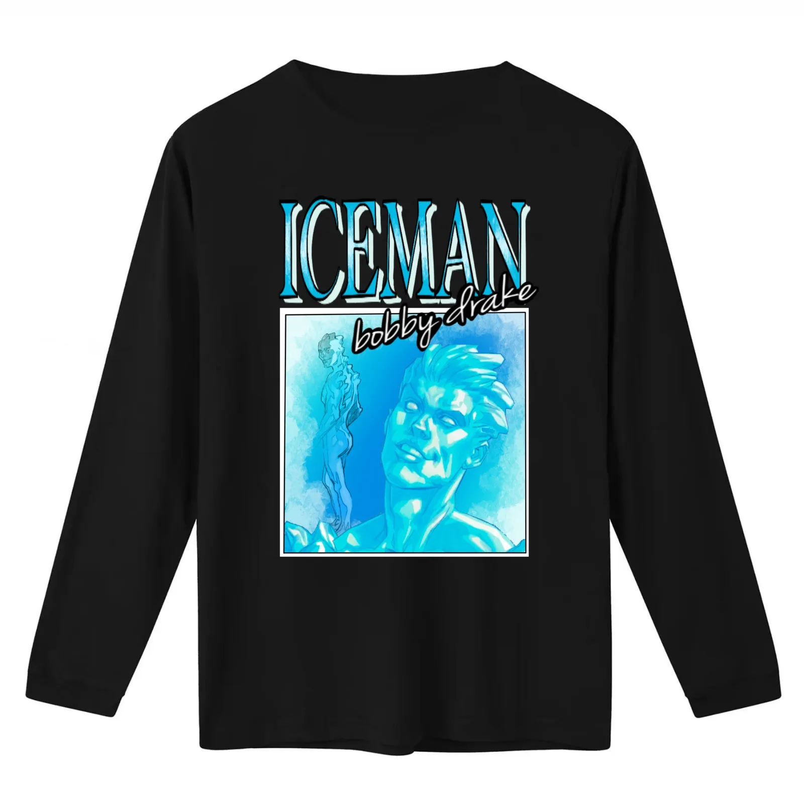 iceman bobby drake T-Shirt Summer Casual Cotton Tee Oversized Streetwear Tops Vintage Graphic Print Loose Fit Short Sleeve