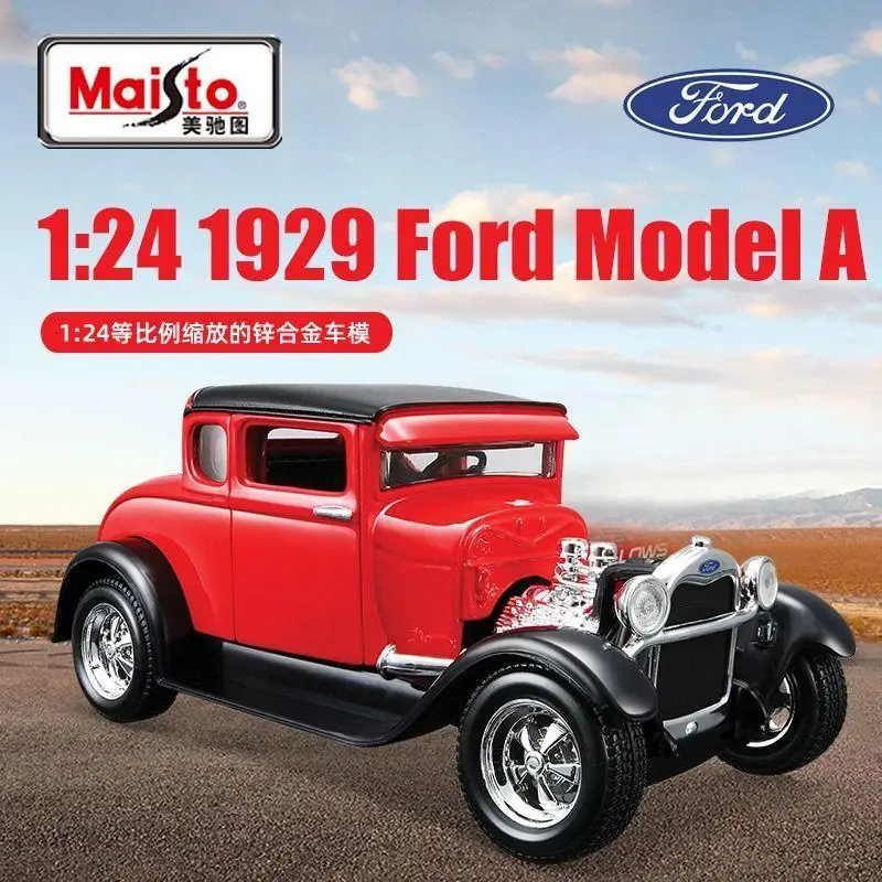 Maisto Original Genuine 1/24 Ford vintage car replica alloy collector's ornament Finished product Die-cast Model Toy