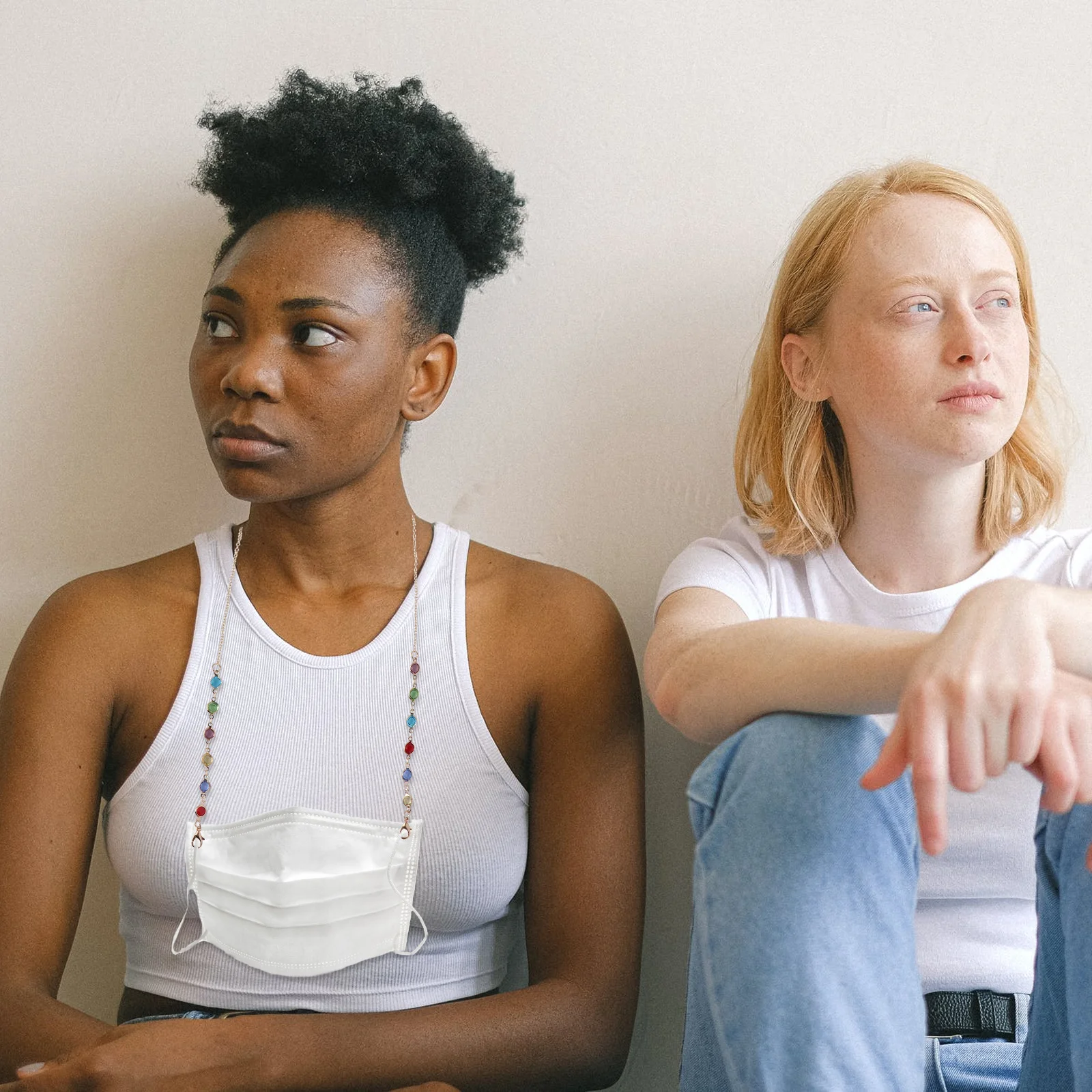 

Safety Mask Holder Anti-lost Face Cover Lanyard Facial Ear Strap Anti-fall Hanging Chain Hanger