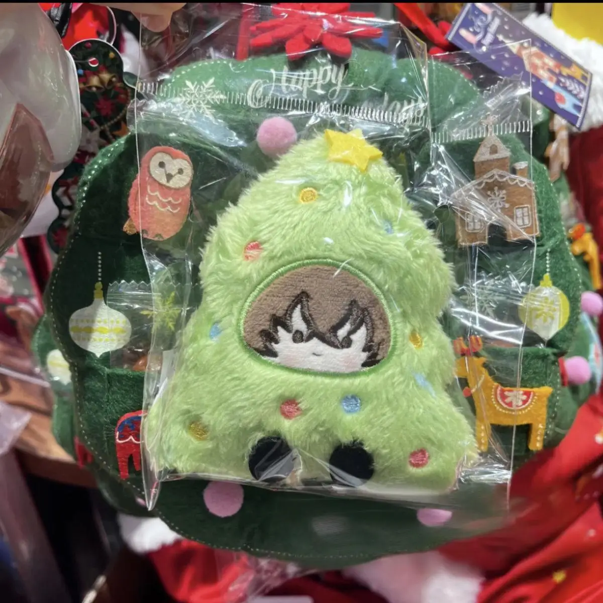

Bungo Stray Dogs Christmas Tree Dazai Osamu Nakajima Atsushi Plush Toys Cute Q-version Snowman Soft Plush Pendant Kids Xmas Gift