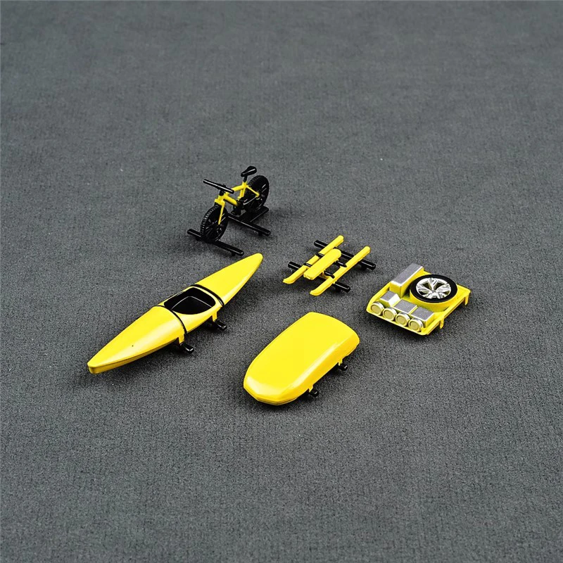 1/64 Autodak Accessoires Model Dakbox Fiets Kajak Bagagerek