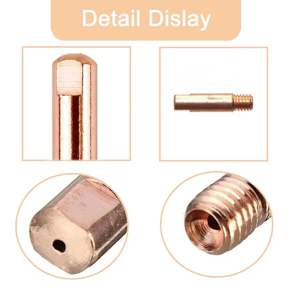 For Welding Work Copper Welding Tips 30 Pieces Welding Tips Compact Welding Accessories High Conductivity Tips