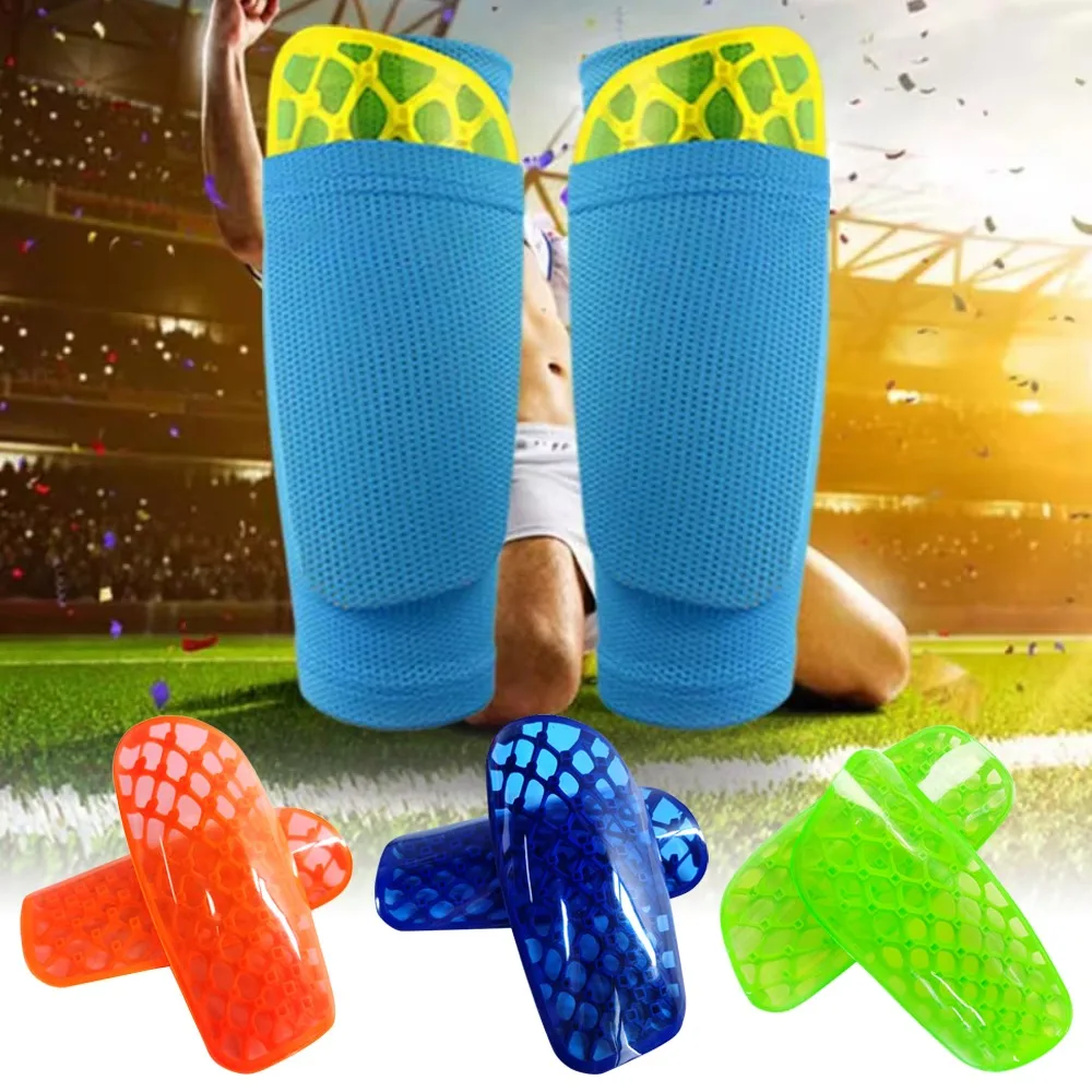 Lightweight Soccer Shin Guards Leg Guard Strapless Breathable Pads Football Shin Holder Plastic Protective Leg Protector Unisex