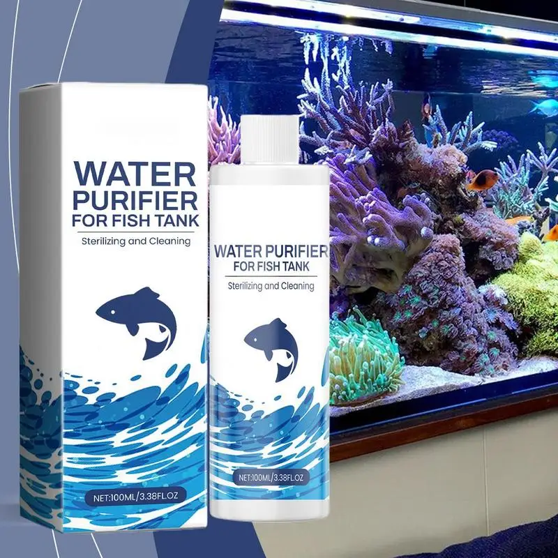 Aquarium Water Conditioner Mild Water Clarifier Safe Liquid Cleaner Water Conditioner Long Lasting Effect For Freshwater &